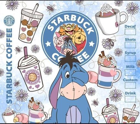 Coffee Artwork, Disney Characters Wallpaper, Winnie The Pooh Christmas, Pink Starbucks, Christmas Cup, Sublimation Mugs, Cricut Free, Cricut Projects Vinyl, Starbucks Cups