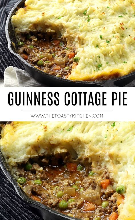 Cottage Pie Recipe Beef, Mashed Potato Crust, Guinness Recipes, Cottage Pie Recipe, Alberta Travel, Irish Cuisine, Shepherds Pie Recipe, Scottish Recipes, Cottage Pie