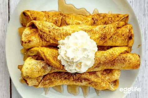 Apple Pie Taquitos, 4 Ingredient Desserts, Egg Whites Wrap, Gluten Free Apple Pie, Wraps Recipes, Gluten Free Apple, Egg Wrap, Low Fodmap Recipes, Dessert Ingredients