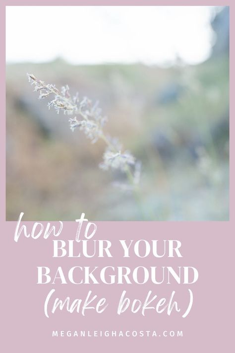 In this post, you’ll learn what bokeh is and how to get those blurry backgrounds we love! These tips are perfect for photography beginners who are ready to learn how to use their aperture setting and create blurry backgrounds. Check out the blog post for the tips at www.meganleighacosta.com Photography Beginners, Graduate Photography, Aperture Settings, Beginner Photography, Photography Tips And Tricks, Photography Tips For Beginners, Photography Education, Photography Courses, Portrait Photography Poses