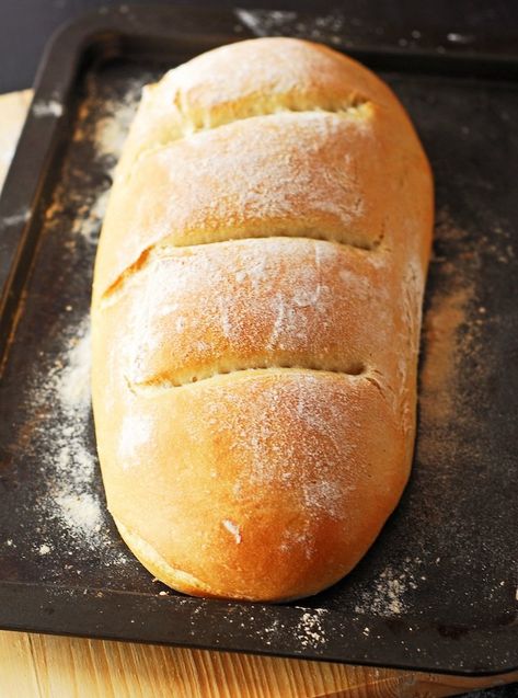 Easy Crusty Bread, Homemade Crusty Bread, Crusty Bread Recipe, Italian Bread Recipes, A Loaf Of Bread, White Bread Recipe, Homemade Bread Recipes Easy, Artisan Bread Recipes, Loaf Of Bread