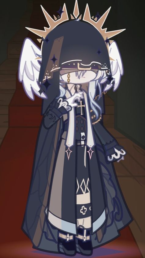 Gacha Nun Outfit, Gacha Fantasy Oc, Nun Gacha Club, Gacha White Hair, Gacha Female Oc, Ponytown Dress, Gacha Suit Ideas, Gacha Goddess Outfits, Gacha Life 2 Male Outfits