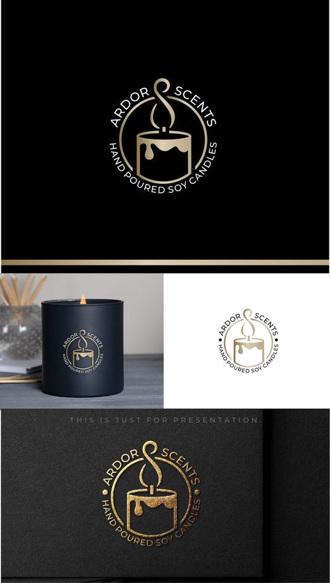 Perfumery Company Logo on Behance Best Company Logo Design, Scent Logo Design, Scent Logo Design Ideas, Scented Candle Logo Ideas, Logo Design For Candles, Candle Business Logo Ideas, Scented Candles Logo Design Ideas, Candle Logos Ideas, Candle Company Logo Ideas