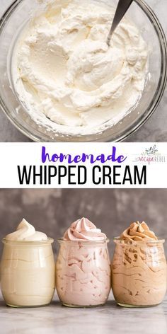 The Best Whipped Cream, Home Made Wiped Cream Recipe, Homemade Whipped Cream Easy With Heavy Cream, Homemade Chocolate Whipped Cream, Wip Cream Recipes, Fluffy Whipped Cream, Homemade Flavored Whipped Cream, What To Make With Whipped Cream, Thick Whipped Cream Recipe