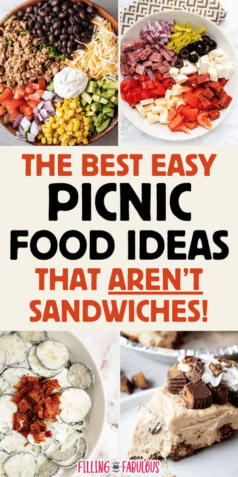 Unique Picnic Food Ideas, Picnic Main Dish Ideas, Labor Day Picnic Food Ideas, Picnic Lunch Ideas For Adults, Cold Picnic Food Ideas, Good Picnic Food, Gluten Free Picnic Food Ideas, Fun Picnic Food Ideas, Picnic Food Easy