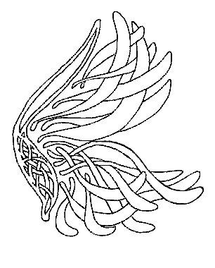 Celtic wing Celtic Angel Tattoo, Celtic Angel, Drawing Wings, Larp Inspiration, Letter Tattoos, Irish Tattoos, Gemini Tattoo, Angel Tattoo Designs, I Love Drawing