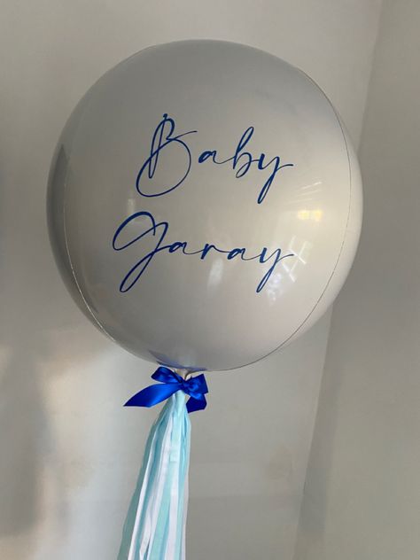 Personalised baby shower orbz balloon with tassels Balloon With Tassels, Balloon Tassel, Personalized Baby Shower, Personalised Baby, Baby Shower Balloons, Personalized Baby, Tassels, Balloons, Baby Shower