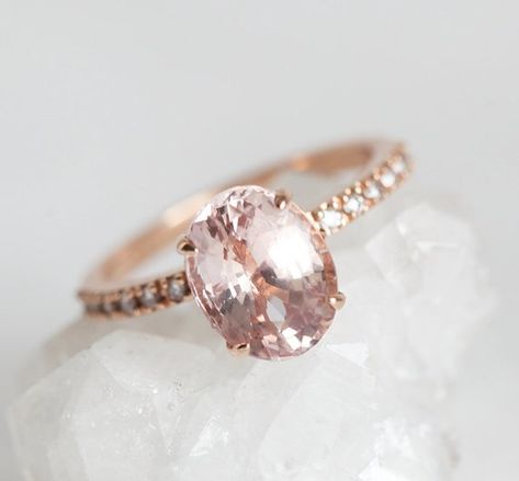 Blush Sapphire Ring 18k Rose Gold Oval Champagne Peach | Etsy Peach Sapphire Ring, Champagne Diamond Engagement Ring, Peach Champagne Sapphire, Colored Sapphires, Peach Sapphire Rings, Sapphire Diamond Engagement Ring, Peach Sapphire Engagement Ring, Dream Rings, Oval Sapphire Ring