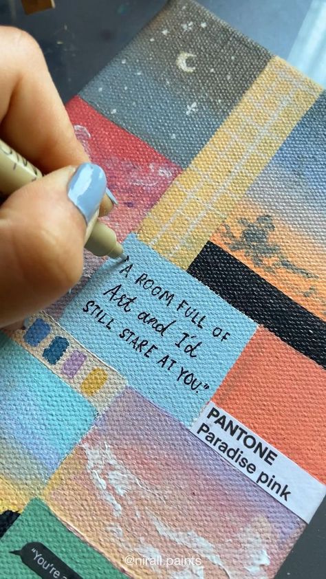 Paintings With A Message, Different Things To Paint On, Tiny Canvas Art Aesthetic, Asethic Canvas Painting Ideas, Paintings Based On Songs, Diy Gifts Painting, Cute Paintings For Friends, Mini Canvas Quote Paintings, 6 By 6 Canvas Painting