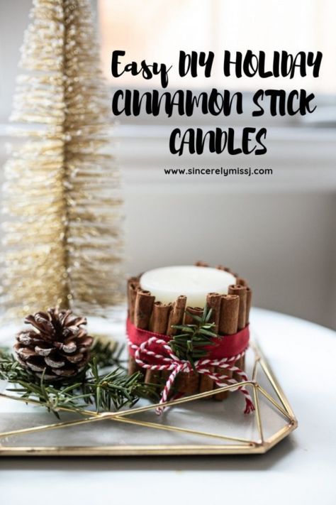 DIY Cinnamon Stick Candle – Candle Making Diy Holiday Candles, Cinnamon Stick Candle, Cinnamon Scented Candles, Stick Candles, Diy Cinnamon, Christmas Candles Diy, Candle Tutorial, Cinnamon Candle, Diy Candles Scented