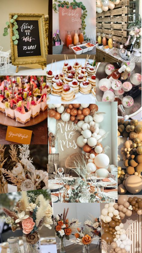 Bridal shower ideas, rustic boho theme Bridal Shower Ideas Rustic, Bridal Shower Ideas Themed, Themed Bridal Shower Ideas, Bubbly Bar, Themed Bridal Shower, Boho Bridal Shower, From Miss To Mrs, Boho Theme, Rustic Theme