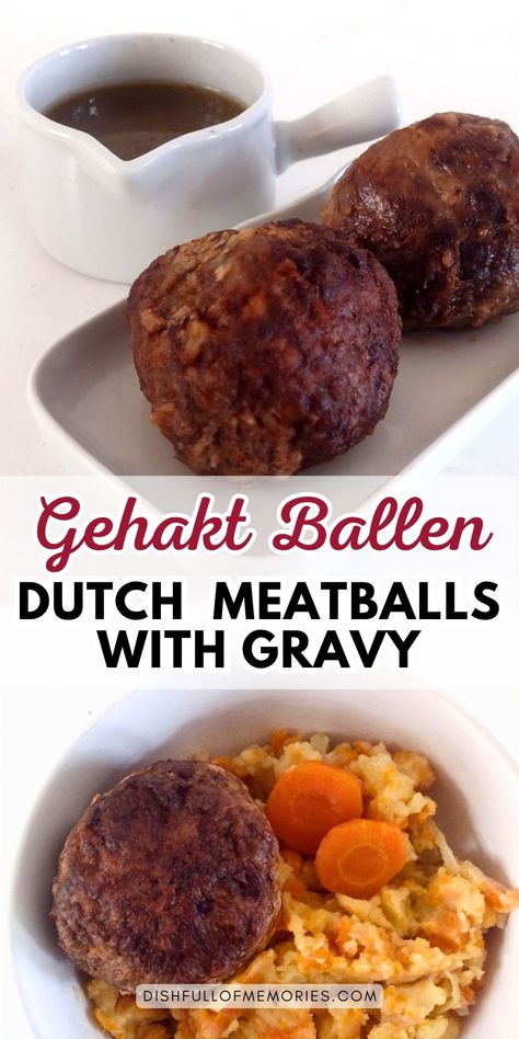 Dutch Meatballs with Gravy: A Classic Recipe You Need to Try Meatball And Mashed Potatoes Recipes, Dutch Recipes Traditional, Dutch Meatballs, Traditional Dutch Recipes, Meatballs With Gravy, Slow Cook Beef Stew, Delish Dinners, Dutch Cuisine, Potatoes And Vegetables