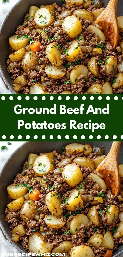 Craving a satisfying meal? This Ground Beef and Potatoes recipe offers a delicious blend of flavors, making it one of the best beef dinner ideas for a quick, family-friendly dinner that everyone will love. Ground Beef With Potatoes, Beef With Potatoes, Ground Beef And Potatoes, Beef And Potatoes, Dinner With Ground Beef, Potatoes Recipe, Beef Recipes For Dinner, Beef Dinner, Potato Dishes