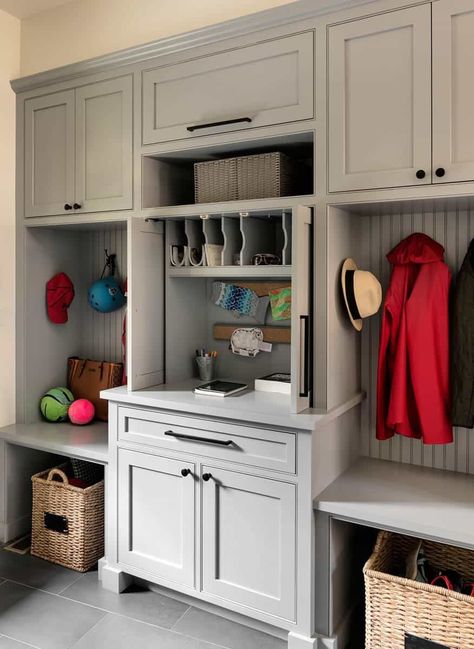 Mudroom With Command Center, Mudroom Storage Cabinet The Home Depot, Mudroom Landing Zone, How To Build Mudroom Storage, Mudroom Command Center, Compact Mudroom, Mudroom Pantry Combo, Mud Hall, Mudroom Drop Zone