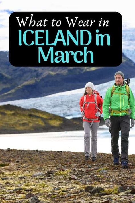 While Iceland in March can be cold and wet, it also can give you one of the last opportunities to see the Northern lights and snow on the ground. Make sure you wear the right clothes to be able to enjoy your time outdoors. Iceland Packing List Spring, Iceland In March, Iceland Clothes, What To Wear In Iceland, Iceland Wallpaper, Iceland Fashion, Iceland Resorts, Iceland Packing List, Iceland Honeymoon