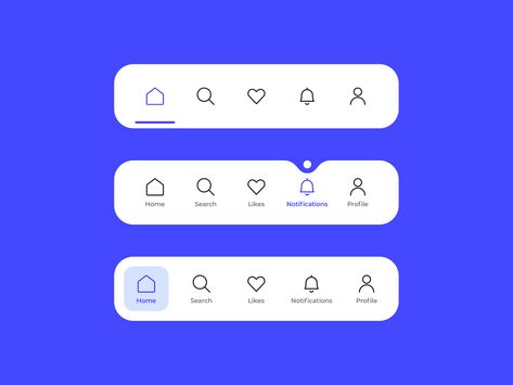 Tab bar menu navigation by zsolt hutvagner Mobile App Menu Design, Nav Bar Design, Bottom Navigation, App Navigation, การออกแบบ Ui Ux, Application Ui Design, To Do App, Mobile Navigation, Navigation App