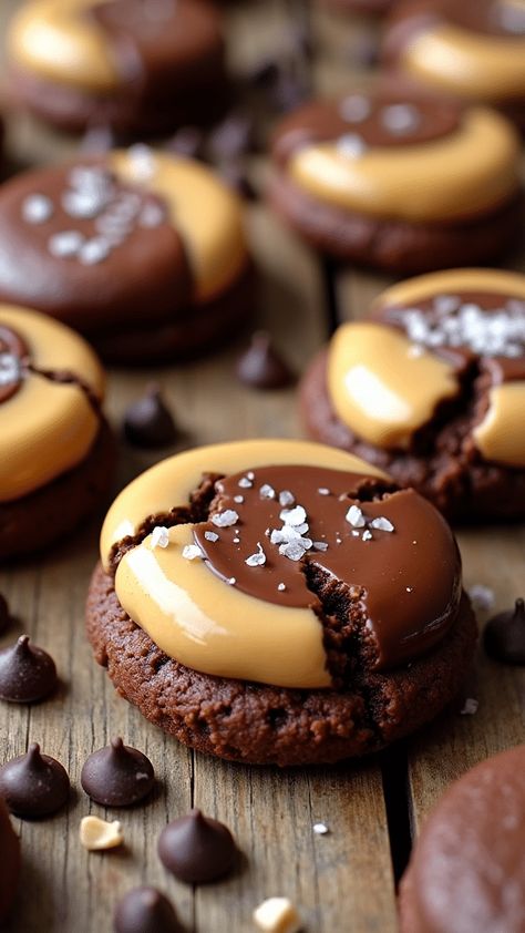 Buckeye Brownie Cookies Buckeye Cookies Recipe, Buckeye Dessert, Buckeye Brownie Cookies, Buckeye Cookies, Buckeye Brownies, Buckeyes Recipe, Creamy Pudding, Sweet Cravings, Decadent Cakes