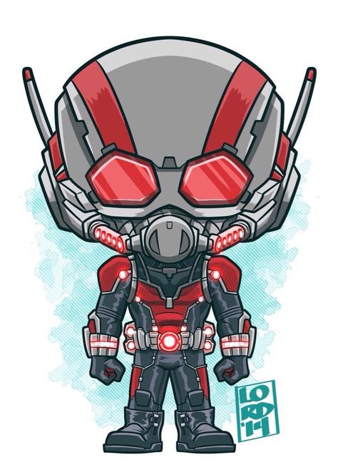 Ant-Man by Lord Mesa                                                                                                                                                                                 Más Lord Mesa Art, Chibi Marvel, Avengers Cartoon, Marvel Cartoons, Marvel Drawings, Marvel Vs Dc, Chibi Characters, Marvel Vs, Comic Movies