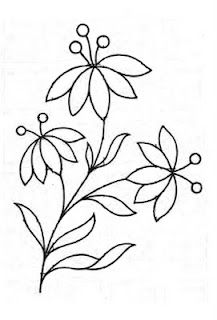 Free hand-embroidery pattern · Needlework News | CraftGossip.com Hand Embroidery Patterns Free, Simple Flower Design, Hungarian Embroidery, Hand Embroidery Patterns Flowers, Pola Sulam, Embroidery Patterns Vintage, Embroidery Flowers Pattern, Simple Embroidery, Embroidery Patterns Free