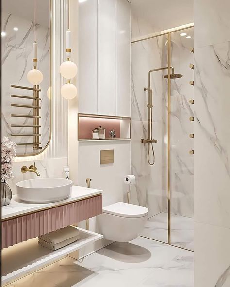 Bathroom Interior Design Modern, Bilik Air, Bathroom Decor Luxury, Washroom Design, 아파트 인테리어, Bathroom Design Decor, Toilet Design, Bathroom Inspiration Decor, Bathroom Design Luxury