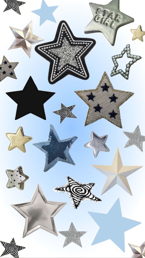 Background Stars, Star Aesthetic, Stars Background, Scrapbook Printing, Wallpaper Doodle, Wallpaper Collage, Y2k Wallpaper, Star Background, Collage Background