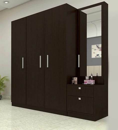 10 Best Bedroom Wardrobes With Pictures In India 3 Door Almirah Design, Wardrobe With Dresser, 3 Door Wardrobe Design, Modern Bedroom Wardrobe, Wardrobe With Mirror, Three Door Wardrobe, Wall Wardrobe Design, Wooden Wardrobe Design, 3 Door Wardrobe