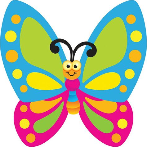 Butterfly Cartoon Images, Butterfly Cutouts, Birthday Display In Classroom, Butterflies Classroom, Polka Dot Classroom, Mini Gallery, Printable Butterfly, Butterfly Cutout, Book Clip Art