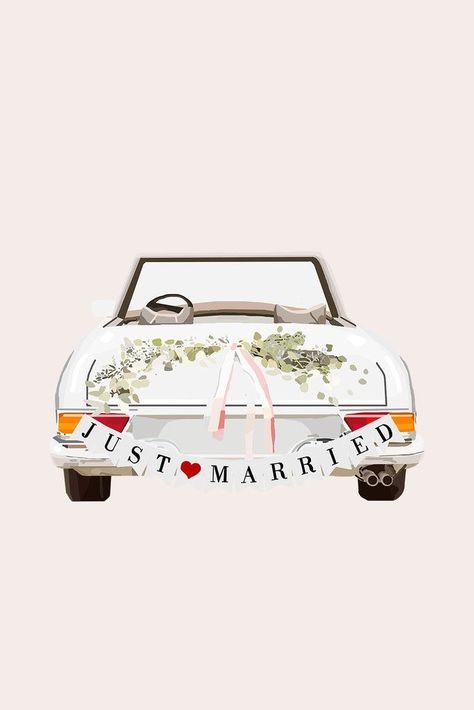 Teresa Laura Creative, Single Digital Stickers, Just Married Car, Wedding Drawing, Illustration Art Girl, Instagram Logo, Creative Instagram Stories, Digital Stickers, Wedding Stickers