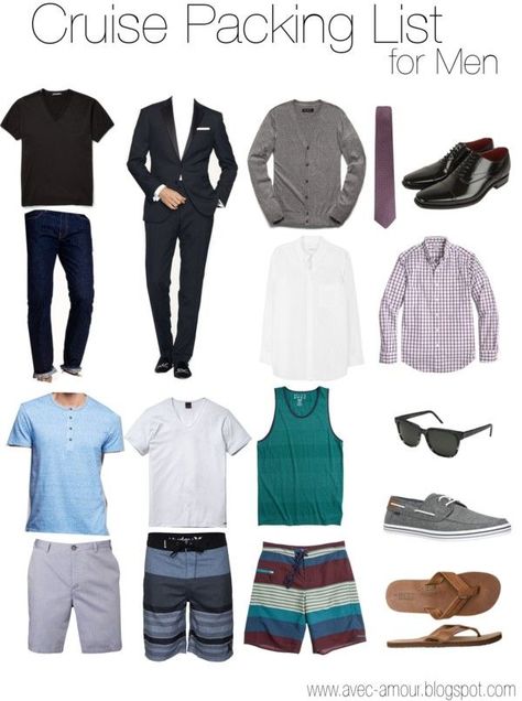 Packing List For Men, Summer Cruise Outfits, Pack For A Cruise, Cruise Packing List, Cruise Attire, Cruise Packing, Cruise Fashion, Packing List For Cruise, Cruise Planning