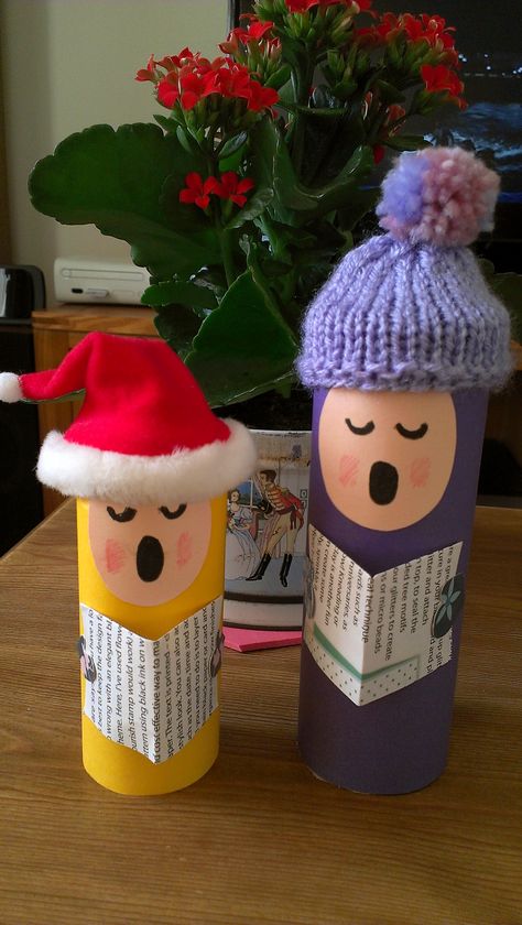 Unusual Christmas Decorations, Toilet Paper Crafts, Christmas Crafts For Kids To Make, Fun Christmas Crafts, Toilet Paper Roll Crafts, Paper Roll Crafts, Paper Towel Roll Crafts, Crafts For Kids To Make, Paper Towel Rolls