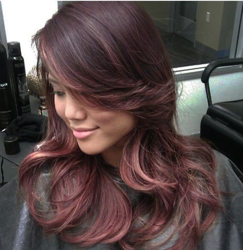 Rosegold/pink ends on Asian hair by Guy Tang Gold Hairstyles, Man Lunch, Hair Color Asian, Hair Undercut, Guy Tang, Red Highlights, 2015 Hairstyles, Super Hair, Rose Gold Hair