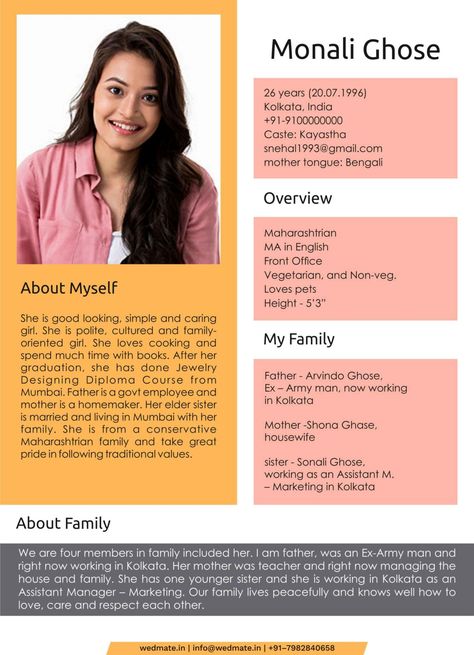 Samples of Biodata for Marriage | Matrimonial Biodata Sample for Boy & Girl Biodata For Marriage Format For Girl, Matrimonial Biodata Format, Wedding Card Format, Biodata Format Download, Marriage Biodata Format, Biography Template, Bio Data For Marriage, Doctors Note Template, Biodata Format