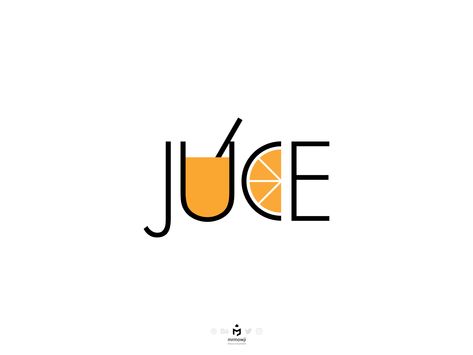 Juice Typography by Mojtaba Javan Juice Shop Ideas, Booster Juice, Bio Logo, Juice Ideas, Fruit Logo Design, Juice Logo, Juice Shop, Logo Designer Graphic, Blue Juice