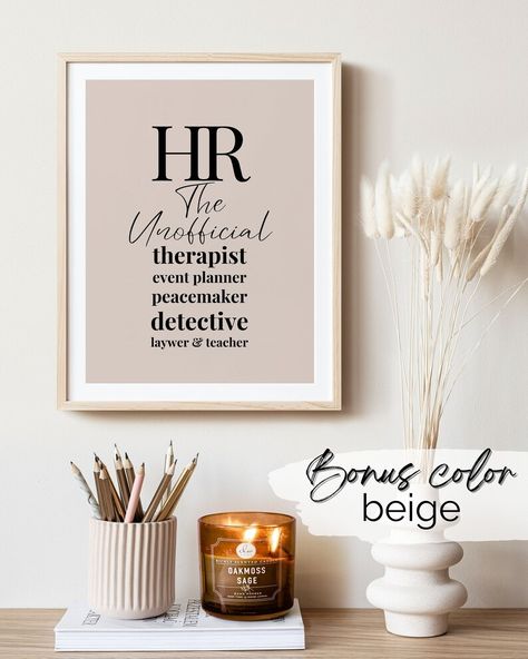 HR Wall Decor Funny HR Office Decor for Women Office Print - Etsy Canada Hr Office Decor, Hr Office, Hr Professional, Office Decor For Women, Focus Quotes, Office Manager, Office Prints, Office Makeover, Women Office