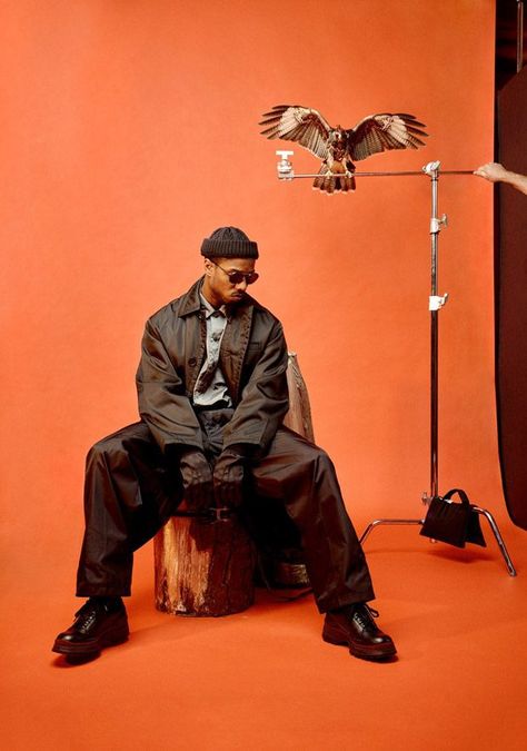 Hiphop Photoshoot, Hip Hop Photoshoot, Michael Bakari Jordan, Magazine Man, Mens Photoshoot Poses, Studio Photography Poses, Michael B Jordan, Men Photoshoot, Fashion Male