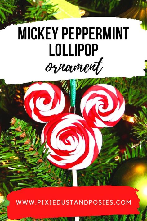 Diy Disney Christmas, Lollipop Ornaments, Disney Christmas Diy, Disney Ornaments Diy, Disney Christmas Crafts, Mickey Mouse Christmas Tree, Mickey Mouse Crafts, Mickey Mouse Ornaments, Diy Christmas Candy