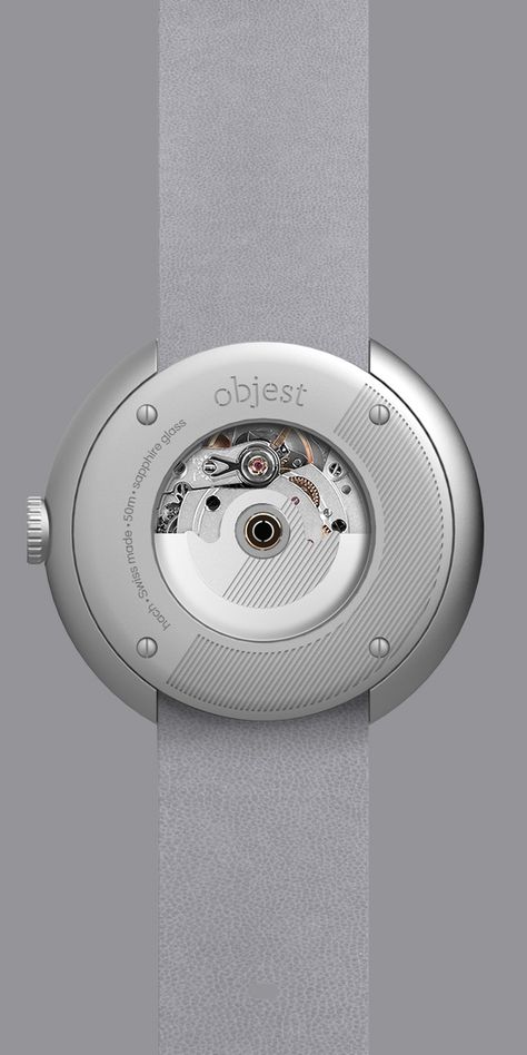 Introducing Objest Hach+:  A customisable Swiss made watch for those with a creative heart. Featuring an ETA 2824-2 movement, double domed Sapphire crystal and a bespoke rotor design. Most of the visible components on the watch can be customised, including dial, hands, strap, buckle and rotor. The soft pebble-like 42mm case makes it well balance on male and female wrists. Designed in London, Swiss made, Delivered in 3 weeks. From £450, FREE shipping. Objest.com Cmf Design, Swiss Made Watches, Amazing Watches, Custom Watch, Tech Design, Swiss Made, Minimal Design, Cool Watches, Watch Design