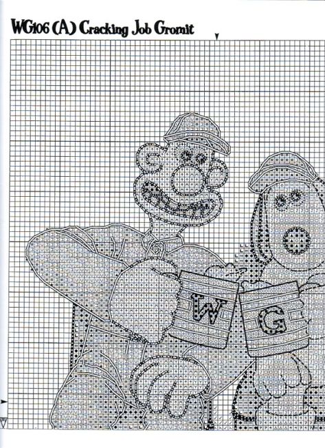 Gallery.ru / Фото #48 - Wallace&gromit - natalytretyak Sheep Cross Stitch, Wallace And Gromit, Cute Cross Stitch, Counted Cross Stitch, Cross Stitch Embroidery, Sheep, Cross Stitch, Embroidery, Crochet