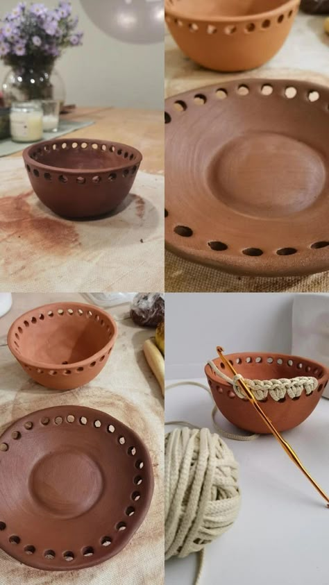 Pottery Lessons, Beginner Pottery, Diy Air Dry Clay, Pottery Handbuilding, Simple Crochet, Hand Built Pottery, Pottery Crafts, Diy Pottery, Pottery Classes