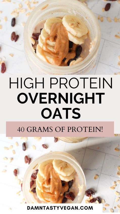 Gluten Free Protein Overnight Oats, Overnight Protein Breakfast, Protein Overnight Oats Dairy Free, Protein Overnight Oats Macros, High Protein Breakfast Macros, Dairy Free High Protein Overnight Oats, Dairy Free Overnight Oats Protein, High Protein Breakfast Smoothies Healthy, 1st Phorm Overnight Oats