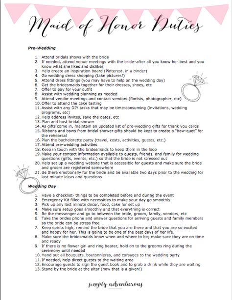 Each day is like an adventure with this whole wedding planning shenanigans. And might I add that although being asked to be the Maid of Honor for my cousin is amazing, it definitely comes with a lot… I mean A LOT of stress and happiness! I have been so excited to plan and plan and … Maid Of Honor Duties, Wedding Speeches, Wedding Maids, Made Of Honor, Maid Of Honor Speech, Bridesmaid Duties, Best Friend Wedding, Wedding Speech, Matron Of Honour