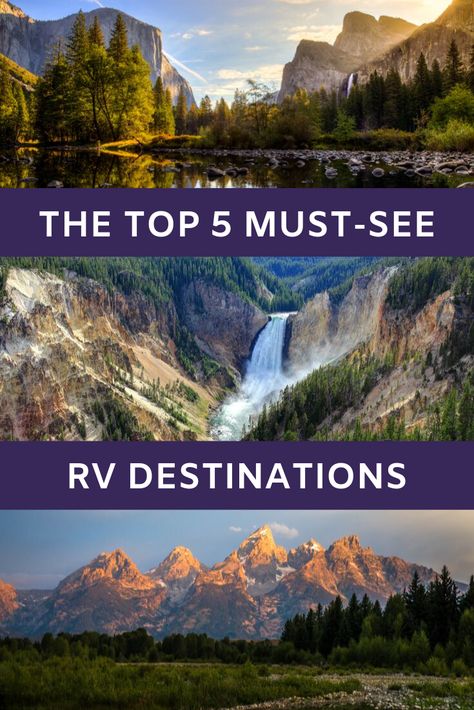 The must-see top 5 US RV Destinations you don't want to miss! RV camping at its finest and incredible scenery you won't forget. Make sure these RV travel spots are on your bucket list. #rvtravel #rvcamping #rvliving #rving #bestcampgrounds Boondocking Tips, Rv Boondocking, Rv Diy, Motorhome Living, Rv Travel Destinations, Rv Camping Trips, Rv Gear, Best Rv Parks, Rv Destination