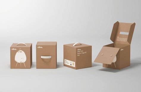 If you know Vitra, you know that the company doesn't mess around when it comes to design. The Swiss furniture company holds the license for a large selecti Vitra Furniture, Desain Merek, Corrugated Packaging, Packaging Food, Toy Packaging, Eco Packaging, Furniture Packages, Craft Packaging, Isamu Noguchi