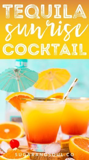 The Tequila Sunrise is an easy, classic cocktail made with zesty orange juice, refreshing tequila, and sweet grenadine. Perfect for hot summer nights and get-togethers! #tequila #cocktail #drink #recipe #orange Tequila Sunrise Recipe, Paradise Cocktail, Tequila Sunrise Cocktail, Easy Mixed Drinks, Sunrise Cocktail, Mezcal Cocktails, Tequila Cocktail, Lemon Drop Martini, Patron Tequila