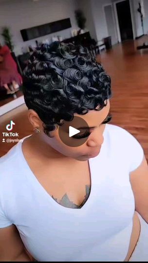 Fingerwaves Short Hair Black, Fingerwaves Short Hair, Pixie Waves, Black Pixie Cut, Short Hair Dos, Black Pixie, Short Hair Black, Backyard Deck, Cute Hairstyles For Short Hair