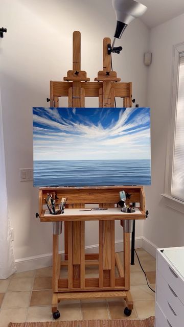 Derek Macara on Instagram: "Last seascape of 2022 . . . #seascape #painting #art #realism #ocean #waves #clouds #cloudscape #artist #acrylicpainting #wavepainting #artreels #artstudio #paintingprocess #paintingoftheday #oilpainting #artwork #artistsofinstagram" Wave Painting, Painting Process, Ocean Art, Seascape Paintings, Realism, Art Techniques, Art Studio, Painting & Drawing, Art Projects