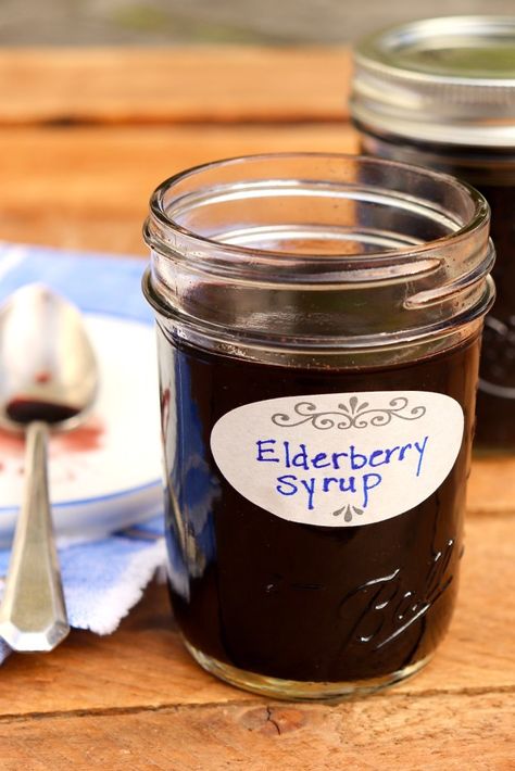 This easy-to-make syrup is my go-to remedy for fighting colds and flu, and it's less expensive and better tasting that conventional medicines. For best relief, take it at first sign of a virus. A daily dose may also be taken as a preventative measure. Gummies Recipe, Abdominal Cramps, Food Innovation, Dried Berries, Elderberry Syrup, Ginger And Honey, Common Cold, The Fountain, Raw Honey