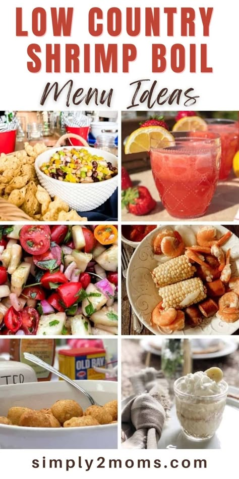 Low Country Boil Appetizers, Low Country Boil Side Dishes, Sides For A Crawfish Boil, Crawfish Boil Party Food Sides, Crab Boil Appetizers, Seafood Boil Party Appetizers, Shrimp Boil Sides Dishes, Low Country Boil Sides Dishes, Low Country Boil Sides