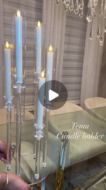 Mariem El Allouli on Instagram: "I love this acrylic candlestick holders from @temu it creates a warm and inviting atmosphere. This would make a gorgeous centerpiece for a romantic dinner or a special occasion!

🔍CODE【dmr4922】in the search bar on Temu to get free gifts with qualifying orders!
https://temu.to/m/uoth90z87z0

#temubday #temu #shoptemu #temufinds #centerpieces #centerpieces #wedding #weddingsession #weddingsessions" Gorgeous Centerpieces, Centerpieces Wedding, Wedding 2025, Wedding Session, Plan My Wedding, Acrylic Wedding, Romantic Dinner, Search Bar, Romantic Dinners