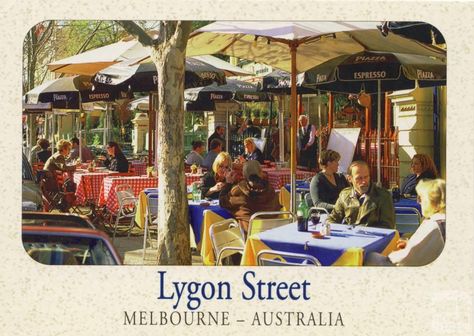 Lygon Street - scene of some of Melbourne's finest restaurants, Carlton Cafe Melbourne, Chadstone Shopping Centre Melbourne, Tram Melbourne, Country Photos, Lygon Street Melbourne, Melbourne Street, 2023 Mood, Fine Restaurant, Dream Aesthetic